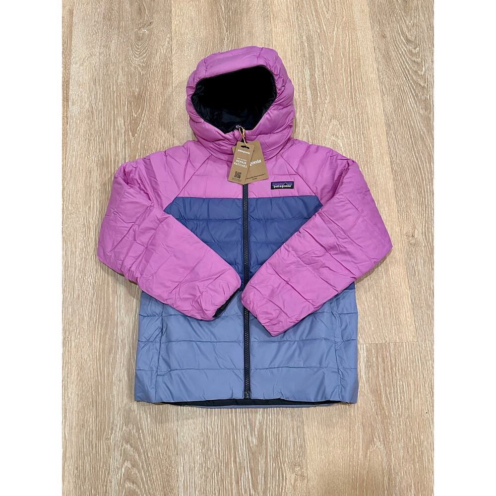 Patagonia Reversible Down Sweater Hoody - Kids' Smolder Blue, XS 6, NWT